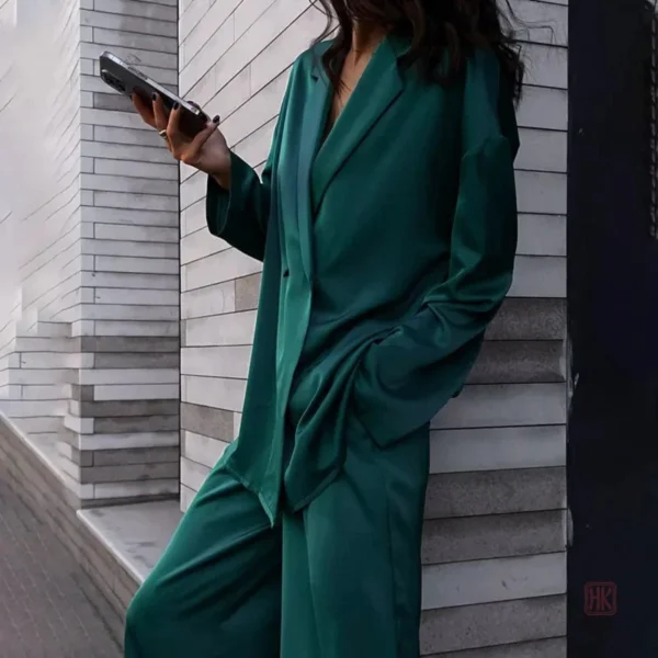 Ensemble kimono, couleur émeraude, style unique