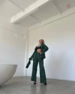 Ensemble Kimono Vert Stylé