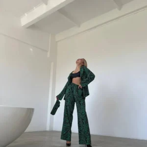 Ensemble Kimono Vert Stylé