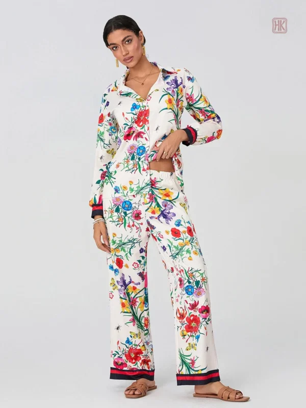 Mode vintage : Ensemble Kimono avec imprimé floral