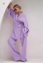 Ensemble Kimono Violet Oversize
