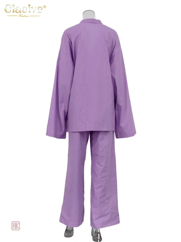 Ensemble kimono oversized en teinte violette