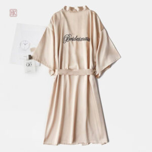 Kimono léger beige pour une nuit confortable