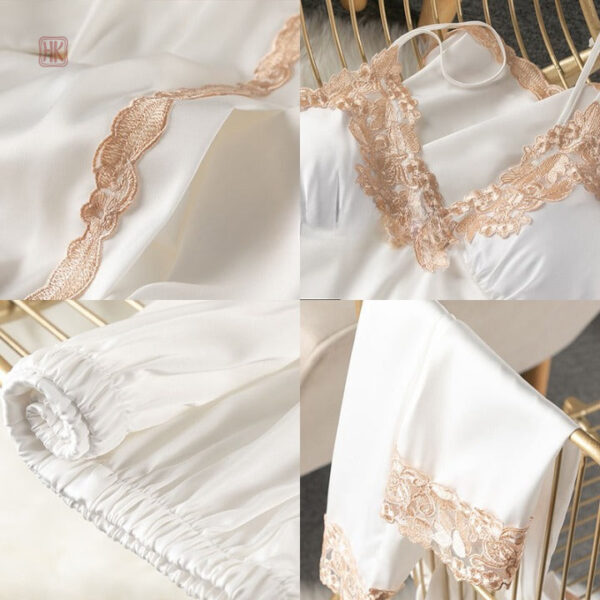 Pyjama femme avec nuisette et kimono assortis