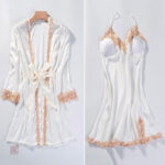 Ensemble de nuit blanc pour femme chic