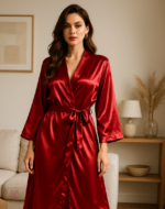 Ensemble nuisette et kimono femme en rouge