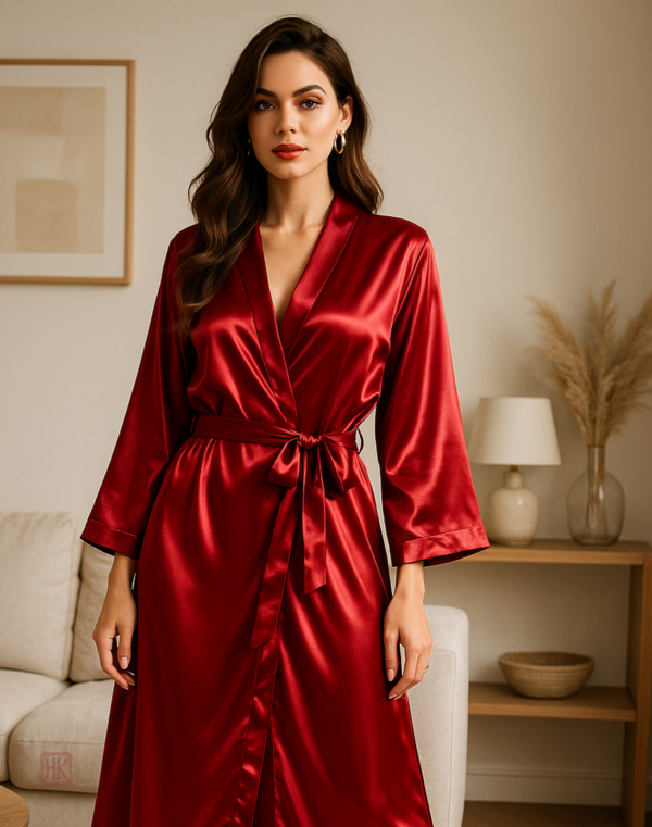 Ensemble nuisette et kimono femme en rouge