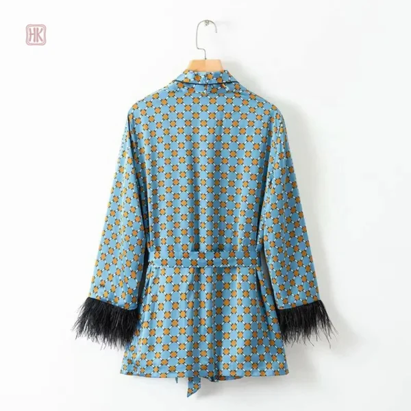 Peignoir doux en style kimono