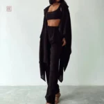 Kimono en coton pour femme, style décontracté
