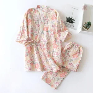 Vêtement de nuit Kimono Rose, idéal pour le confort