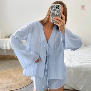 Ensemble pyjama kimono short sexy