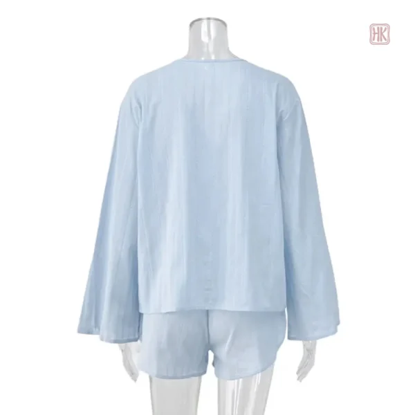 Pyjama femme à manches longues kimono