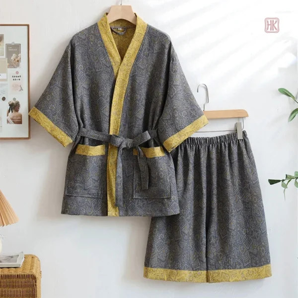 Short et Kimono Coton Épuré pour Détente