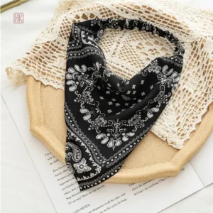 Accessoire de mode, foulard à cheveux à motif bandana