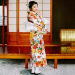 Kimono japonais femme style geisha élégant