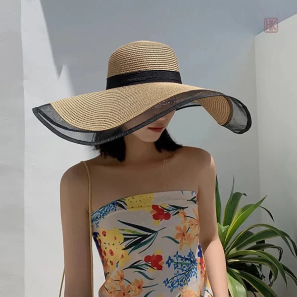 grand-chapeau-de-plage-1 Grand chapeau de plage élégant pour femme