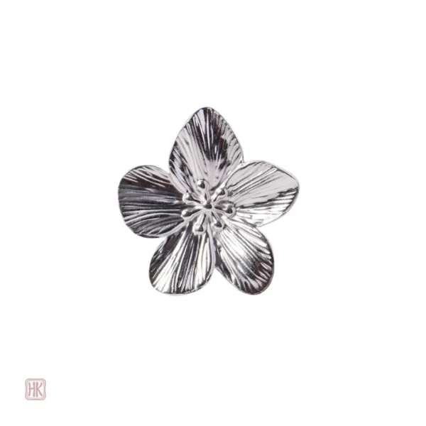 Bague femme avec motif floral, style moderne