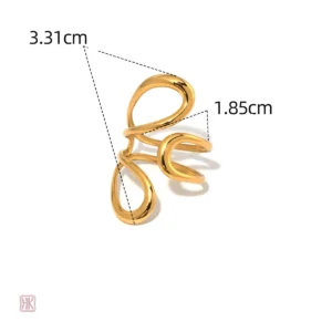 Accessoire de mode : grande bague ouverte pour femme