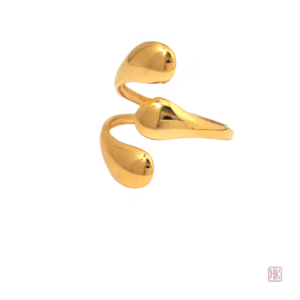Bijou élégant, grande bague ouverte, style contemporain