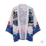 Kimono léger pour homme, design grue élégant et traditionnel