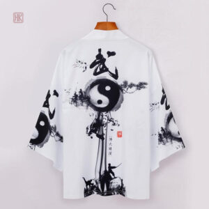 Veste kimono homme avec motif Ying Yang