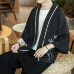 Haori élégant pour homme, inspiration traditionnelle japonaise