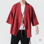 Haori moderne pour homme, style kimono élégant