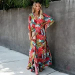 Robe kimono à fleurs pour une tenue chic