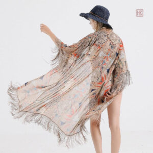 Kimono femme avec franges élégantes
