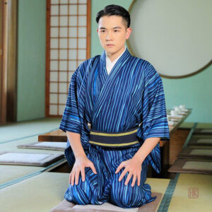 Kimono homme à rayures élégantes