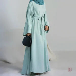 Abaya Kimono en bleu vert, style moderne et confortable