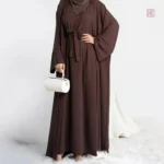 Kimono Abaya Marron 2 Pièces élégant et moderne