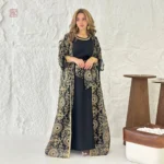 Kimono Abaya Noir de Luxe 2 pièces