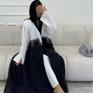 Abaya Kimono à motifs floraux