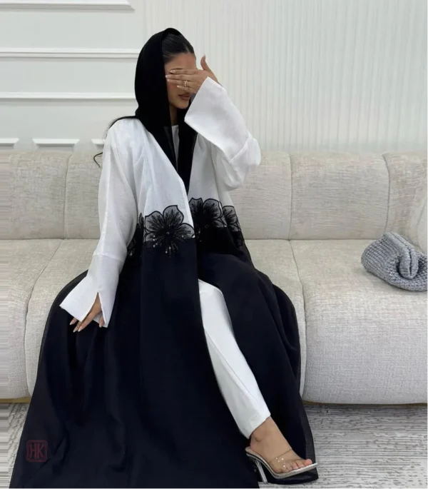 Abaya Kimono à motifs floraux