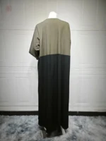 Style abaya kimono avec motifs colorés