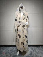 Style kimono avec impression florale sombre