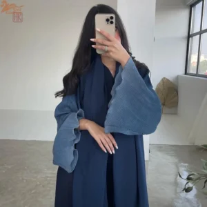 Kimono Abaya à Manches Plissées