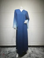 Manches plissées sur un kimono abaya chic