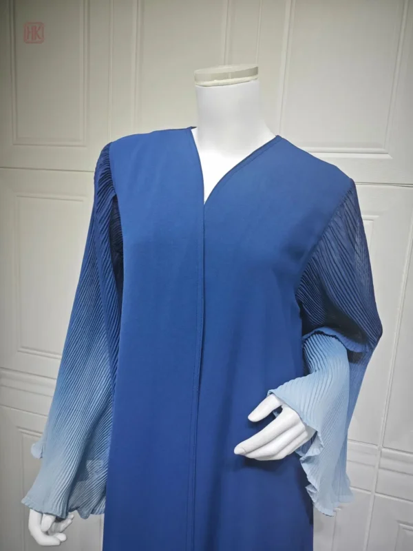 Abaya à manches plissées pour un look raffiné