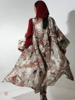Abaya à motifs bohèmes, parfaite pour toutes occasions