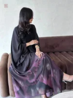 Abaya Kimono avec motifs raffinés et modernes