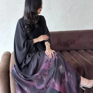 Abaya Kimono avec motifs raffinés et modernes