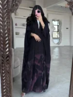Abaya légère avec motifs subtils pour toutes occasions