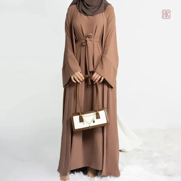 Kimono Abaya élégant avec robe assortie