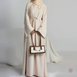 Abaya Kimono beige, style chic et confortable