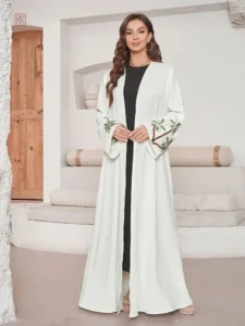 Kimono Abaya Blanc Long élégant pour femme