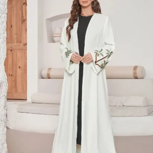 Kimono Abaya Blanc Long élégant pour femme