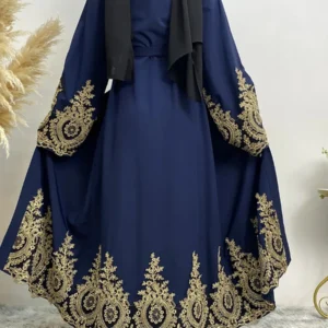 Abaya Kimono Élégante en Bleu