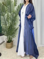 Kimono Abaya Bleu Transparent